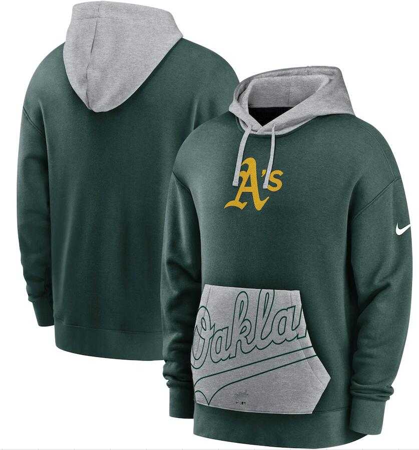 Men's Oakland Athletics Nike Green Gray Heritage Tri Blend Pullover Hoodie,We sell and wholesale Men's Oakland Athletics Nike Green Gray Heritage Tri Blend Pullover Hoodie on line form chian!